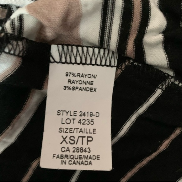 NWOT Netural Print Maxi Dress Spring Brown Stripe XSMALL - Picture 6 of 10